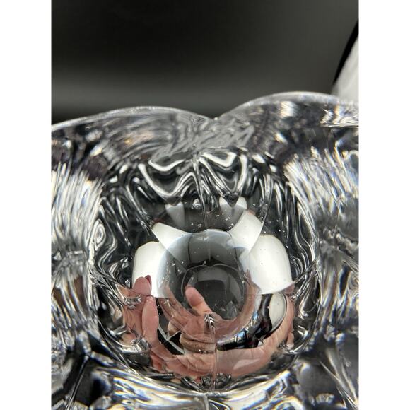 Orrefors Sweden Crystal Tulip/Lotus Crystal Vase 1989 5.75" Tall Signed - Picture 6 of 9